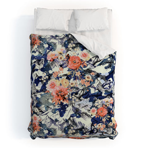 Marta Barragan Camarasa Flowery camo Duvet Cover