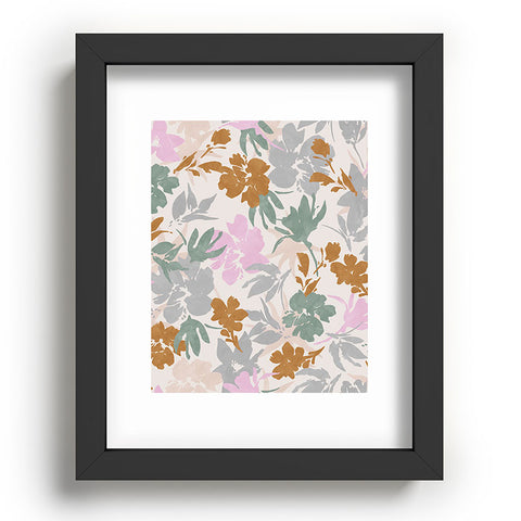 Marta Barragan Camarasa Flowery meadow pastel colors Recessed Framing Rectangle
