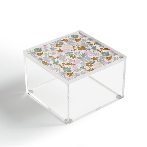 Marta Barragan Camarasa Flowery meadow pastel colors Acrylic Box