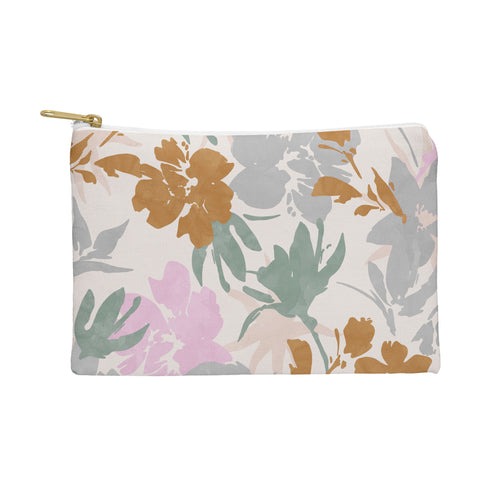 Marta Barragan Camarasa Flowery meadow pastel colors Pouch