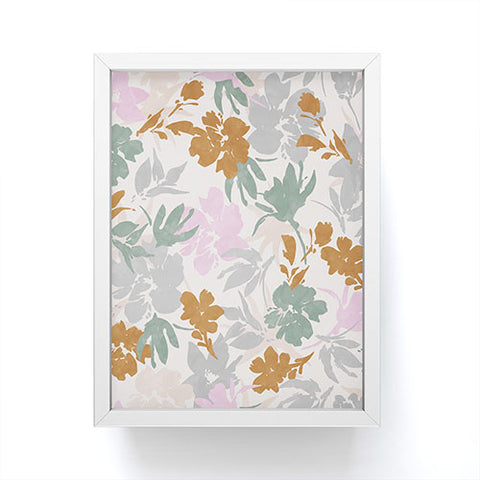Marta Barragan Camarasa Flowery meadow pastel colors Framed Mini Art Print