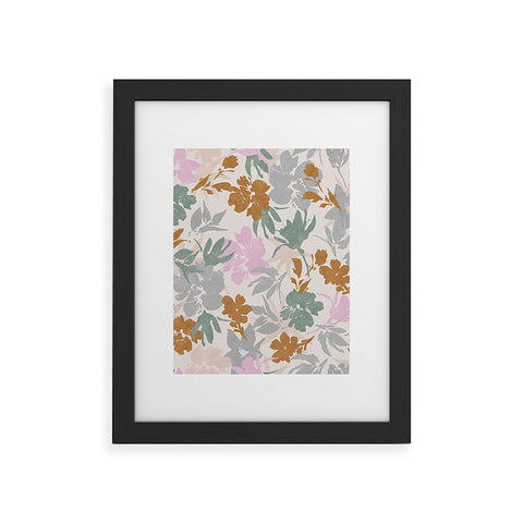 Marta Barragan Camarasa Flowery meadow pastel colors Framed Art Print