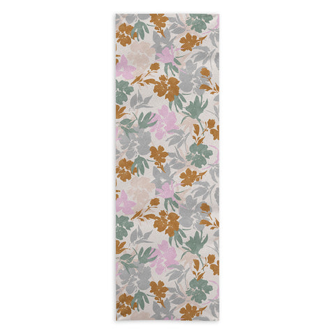 Marta Barragan Camarasa Flowery meadow pastel colors Yoga Towel