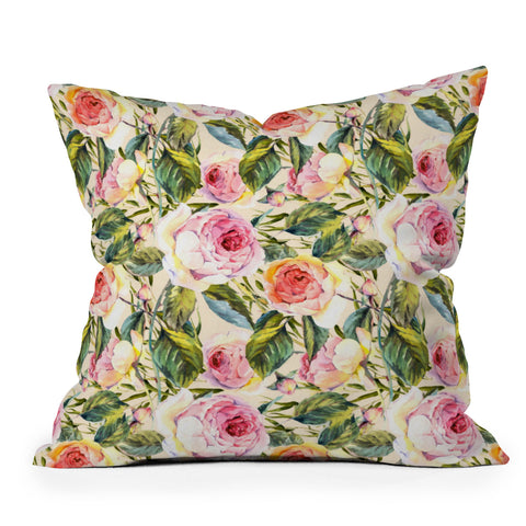 Marta Barragan Camarasa Flowery meadow Outdoor Throw Pillow