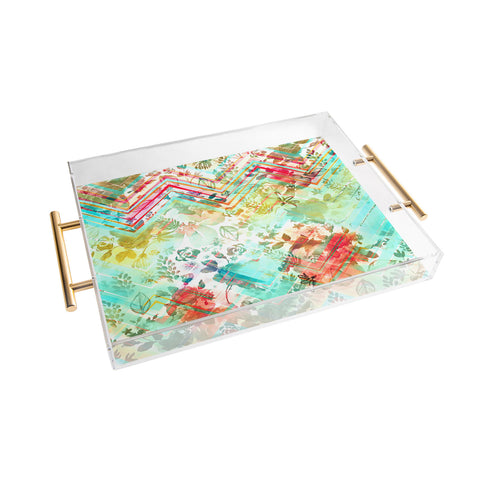 Marta Barragan Camarasa Fractal floral Acrylic Tray
