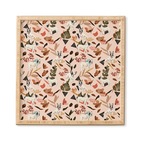 Marta Barragan Camarasa French bulldog in the meadow Framed Wall Art