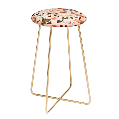 Marta Barragan Camarasa French bulldog in the meadow Counter Stool