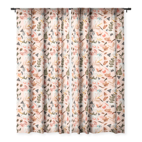 Marta Barragan Camarasa French bulldog in the meadow Sheer Window Curtain