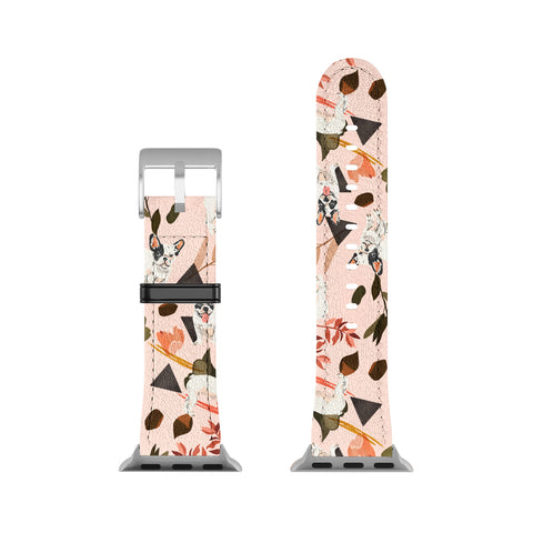 Marta Barragan Camarasa French bulldog in the meadow Apple Watch Band