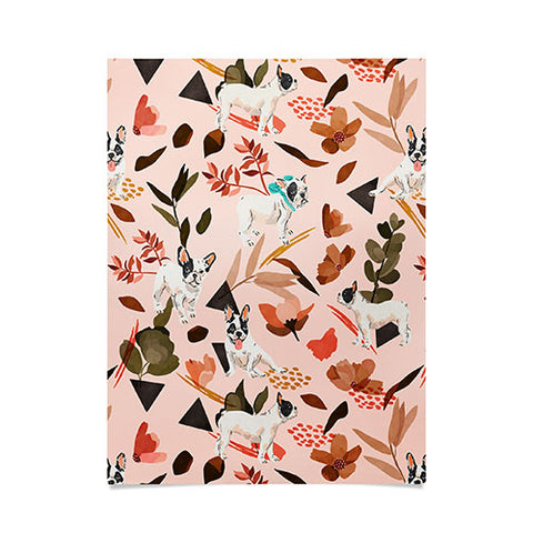 Marta Barragan Camarasa French bulldog in the meadow Poster