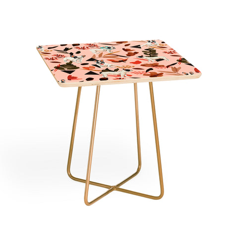 Marta Barragan Camarasa French bulldog in the meadow Side Table