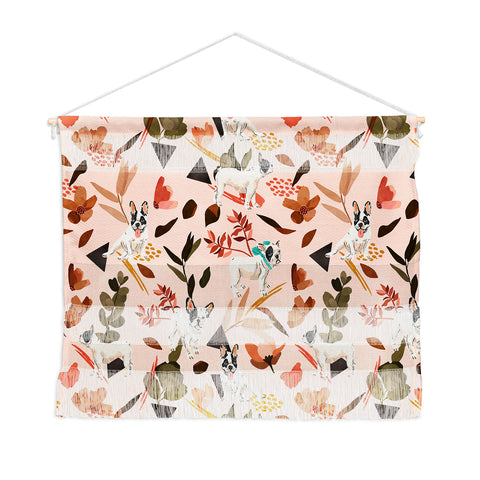 Marta Barragan Camarasa French bulldog in the meadow Wall Hanging Landscape