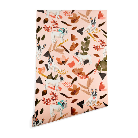 Marta Barragan Camarasa French bulldog in the meadow Wallpaper