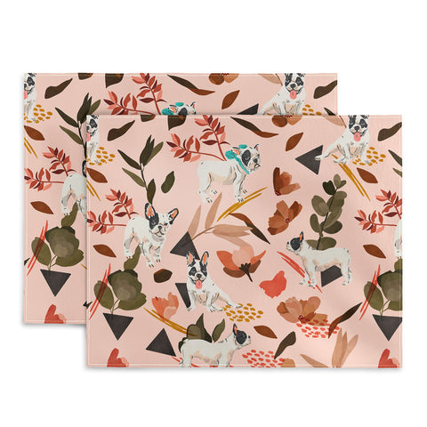 Marta Barragan Camarasa French bulldog in the meadow Placemat