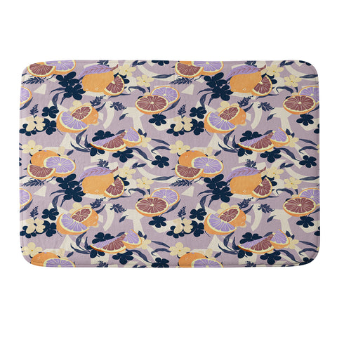 Marta Barragan Camarasa Fruit flowers and shapes SPD Memory Foam Bath Mat