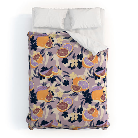 Marta Barragan Camarasa Fruit flowers and shapes SPD Duvet Cover