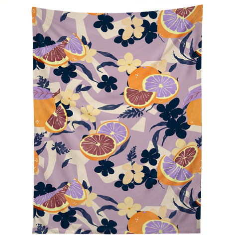 Marta Barragan Camarasa Fruit flowers and shapes SPD Tapestry