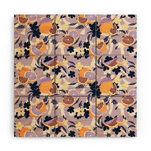 Marta Barragan Camarasa Fruit flowers and shapes SPD Wood Wall Mural