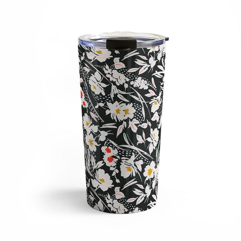 Marta Barragan Camarasa Garden floral brushstrokes Travel Mug