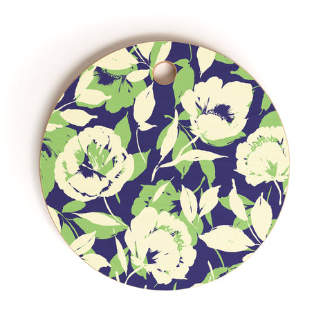Marta Barragan Camarasa Garden floral shapes TS Cutting Board Round
