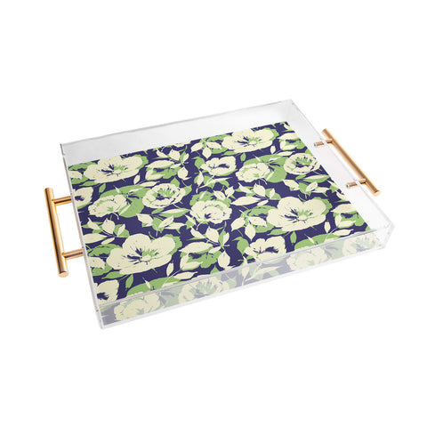 Marta Barragan Camarasa Garden floral shapes TS Acrylic Tray