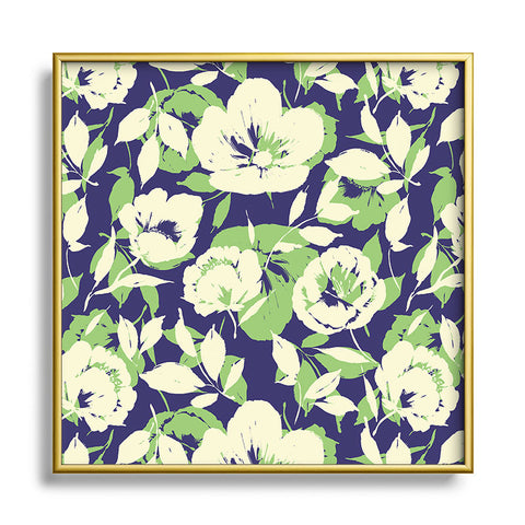 Marta Barragan Camarasa Garden floral shapes TS Square Metal Framed Art Print