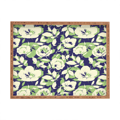 Marta Barragan Camarasa Garden floral shapes TS Rectangular Tray