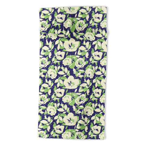 Marta Barragan Camarasa Garden floral shapes TS Beach Towel