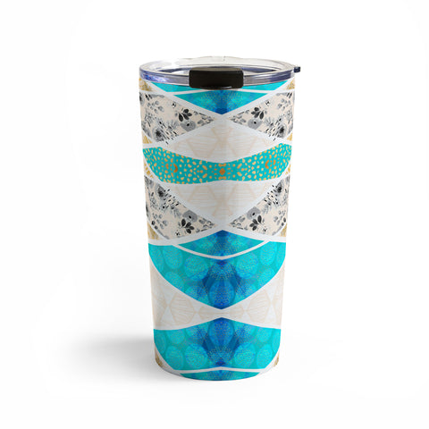 Marta Barragan Camarasa Geometric Mosaic abstract textures 2 Travel Mug
