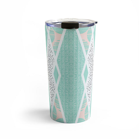 Marta Barragan Camarasa Geometric Mosaic abstract textures Travel Mug