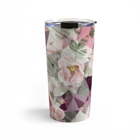 Marta Barragan Camarasa Geometric shapes and flowers Travel Mug