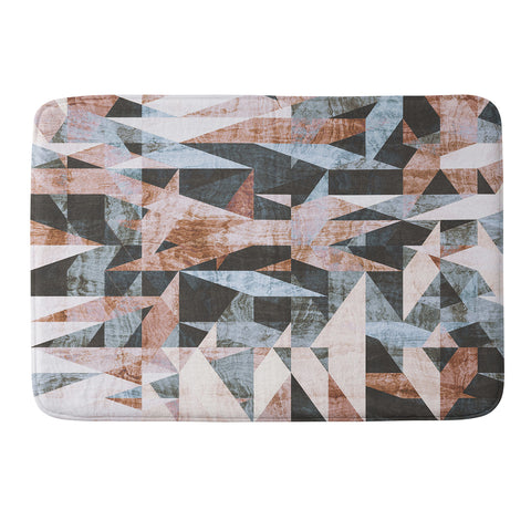 Marta Barragan Camarasa Geometric shapes textures Memory Foam Bath Mat
