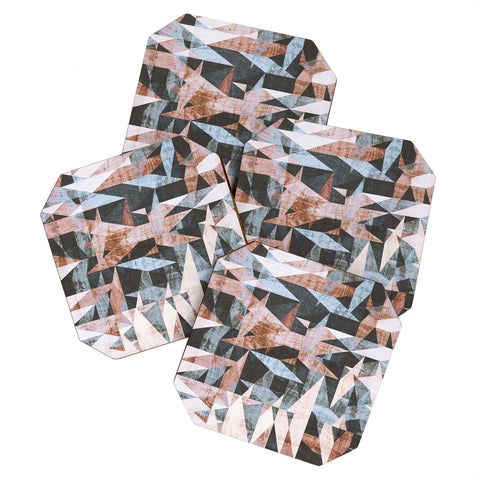 Marta Barragan Camarasa Geometric shapes textures Coaster Set