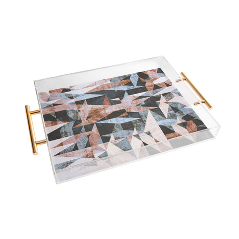 Marta Barragan Camarasa Geometric shapes textures Acrylic Tray