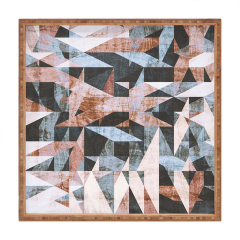 Marta Barragan Camarasa Geometric shapes textures Square Tray