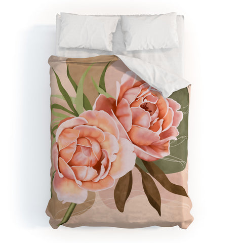 Marta Barragan Camarasa Giant modern flowers A Duvet Cover