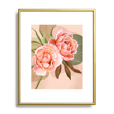 Marta Barragan Camarasa Giant modern flowers A Metal Framed Art Print