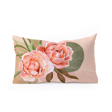 Marta Barragan Camarasa Giant modern flowers A Oblong Throw Pillow