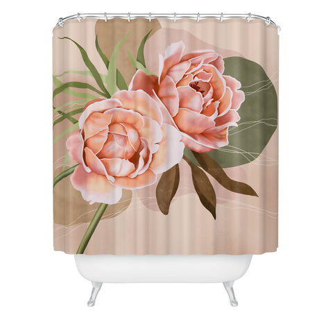 Marta Barragan Camarasa Giant modern flowers A Shower Curtain
