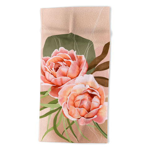 Marta Barragan Camarasa Giant modern flowers A Beach Towel