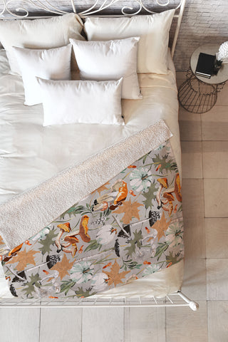 Marta Barragan Camarasa Giving way to autumn A Fleece Throw Blanket