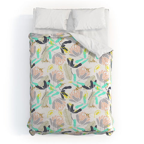 Marta Barragan Camarasa Gold Hummingbirds in Nature Duvet Cover