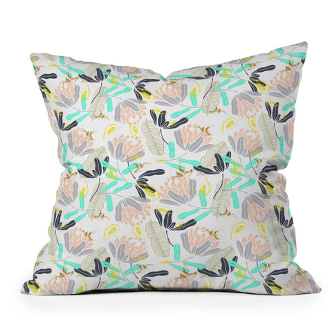 Marta Barragan Camarasa Gold Hummingbirds in Nature Outdoor Throw Pillow