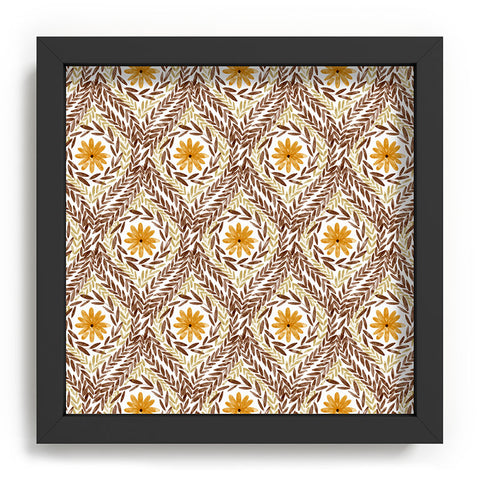 Marta Barragan Camarasa Golden Daisy Swirl Recessed Framing Square