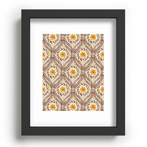 Marta Barragan Camarasa Golden Daisy Swirl Recessed Framing Rectangle
