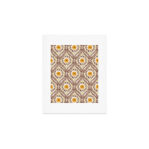 Marta Barragan Camarasa Golden Daisy Swirl Art Print