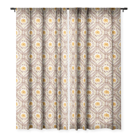 Marta Barragan Camarasa Golden Daisy Swirl Sheer Non Repeat