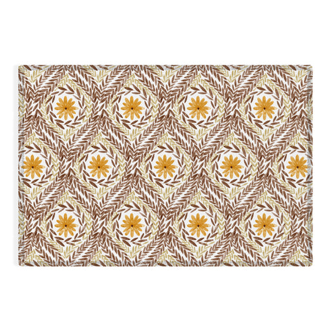 Marta Barragan Camarasa Golden Daisy Swirl Outdoor Rug
