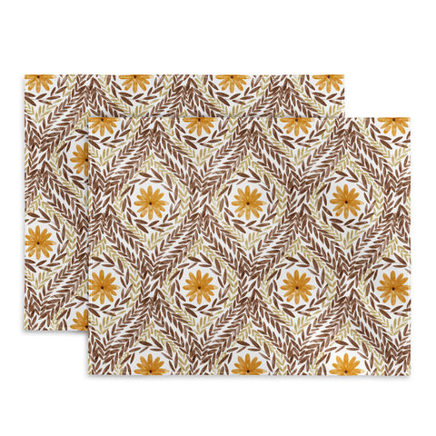 Marta Barragan Camarasa Golden Daisy Swirl Placemat