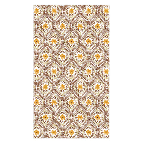 Marta Barragan Camarasa Golden Daisy Swirl Tablecloth